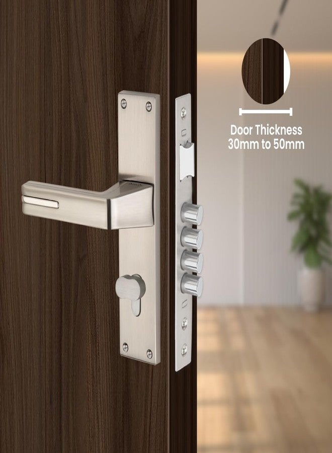 لينك قفل نقر Link Valor | للأبواب الرئيسية والداخلية في المنزل/المكتب/الفندق | طقم مقبض متين بطول 10 بوصات مع إمكانية فتح المفتاح من جانب واحد، 3 مفاتيح | تشطيب من الفولاذ المقاوم للصدأ | ضمان لمدة سنتين - Image 2